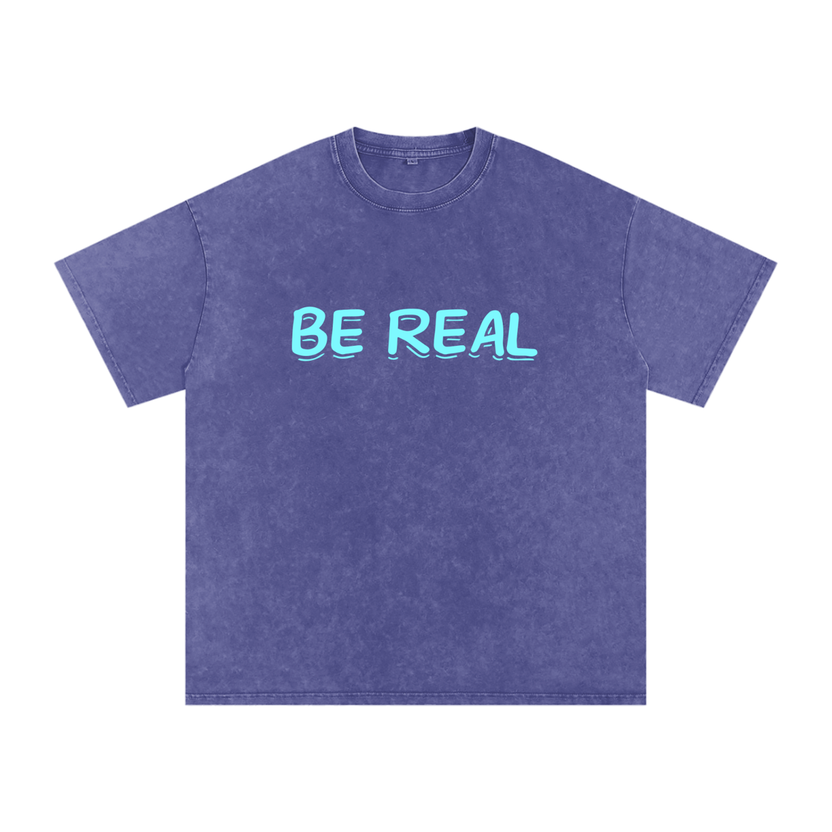Be Real - Snow Washed Oversized Cotton T-Shirt