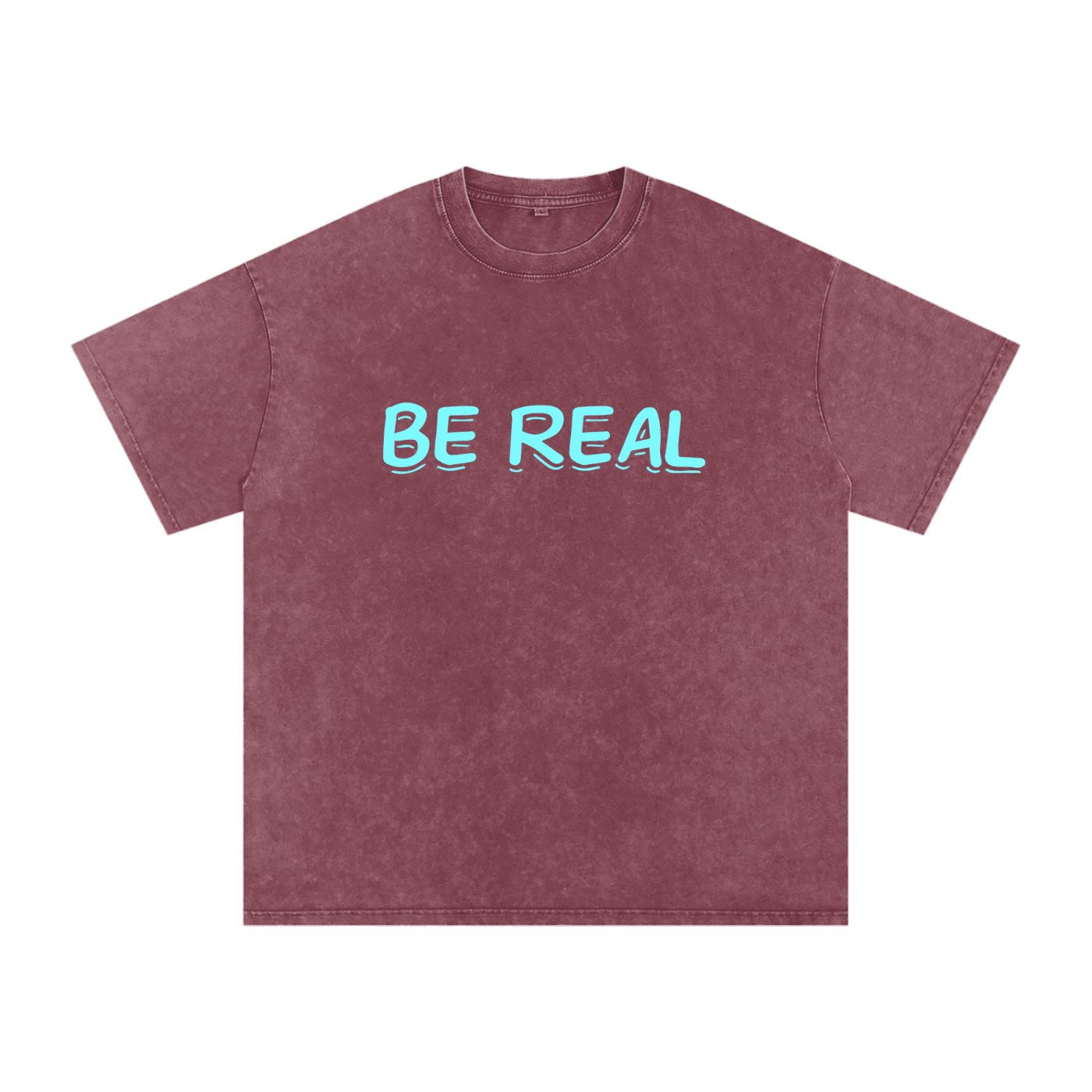 Be Real - Snow Washed Oversized Cotton T-Shirt