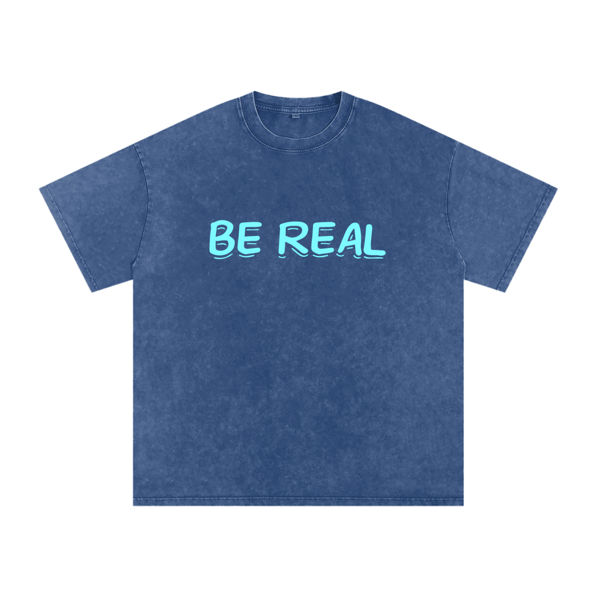 Be Real - Snow Washed Oversized Cotton T-Shirt